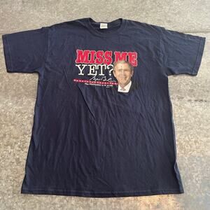 NEW Vintage George W Bush Miss Me Yet T-Shirt Mens Large President United States